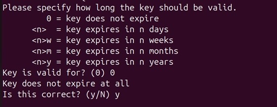 Gpg generate key expiry output