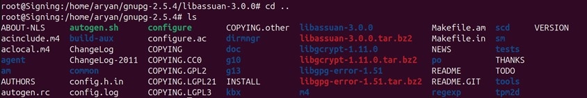 Libassuan cd back output