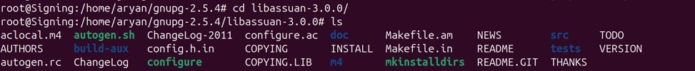 Libassuan cd output
