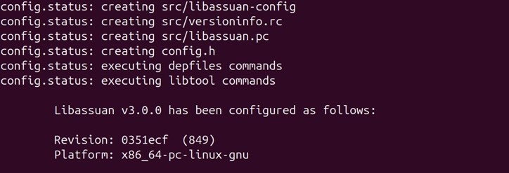 Libassuan configure output 2