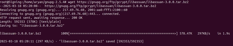 Libassuan download output