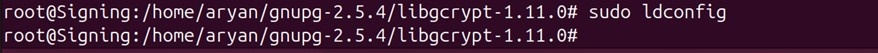 Libgcrypt ldconfig output