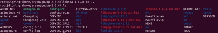 Libksba cd back output