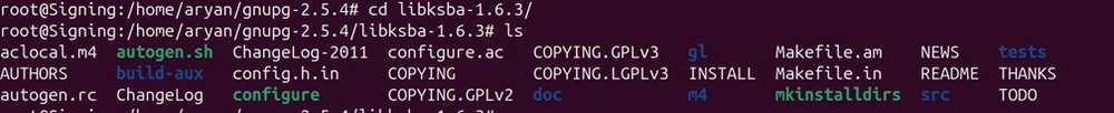 Libksba cd output