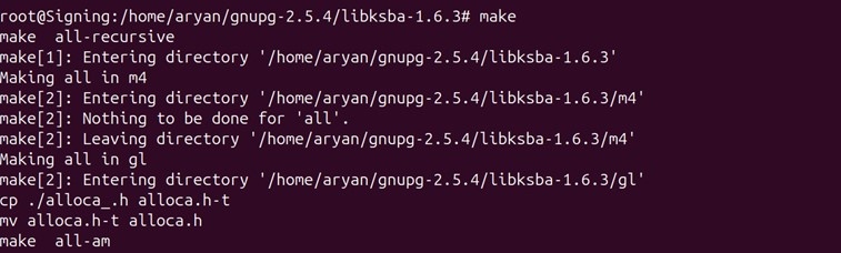 Libksba make output