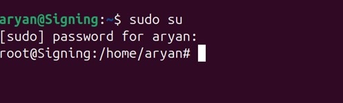 Root login output