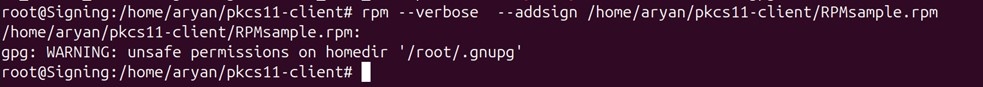 Rpm signing command example