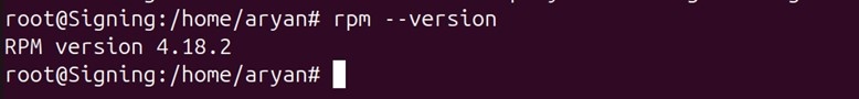 Rpm version output