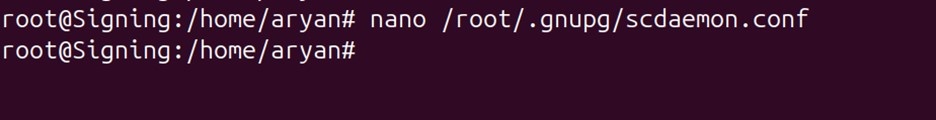 Scdaemon conf open