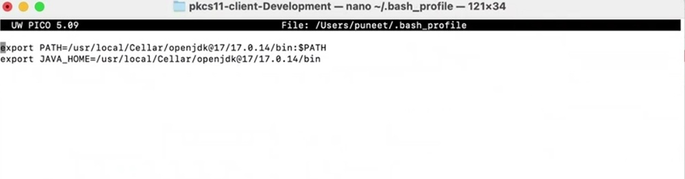 Java path added mac
