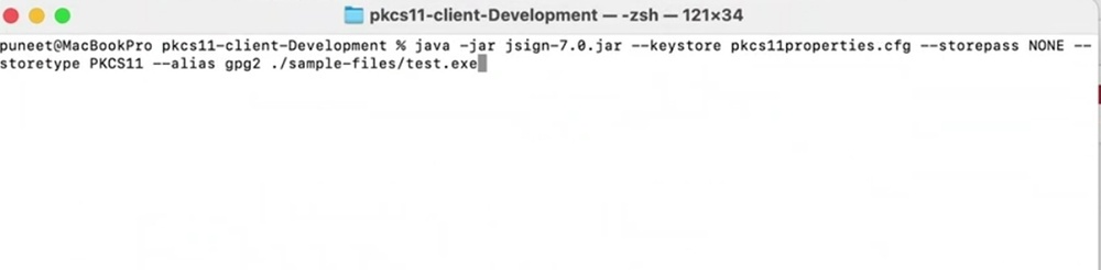 JSign sign output mac