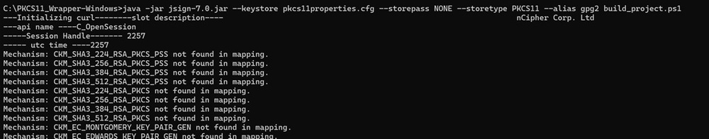 JSign sign output windows