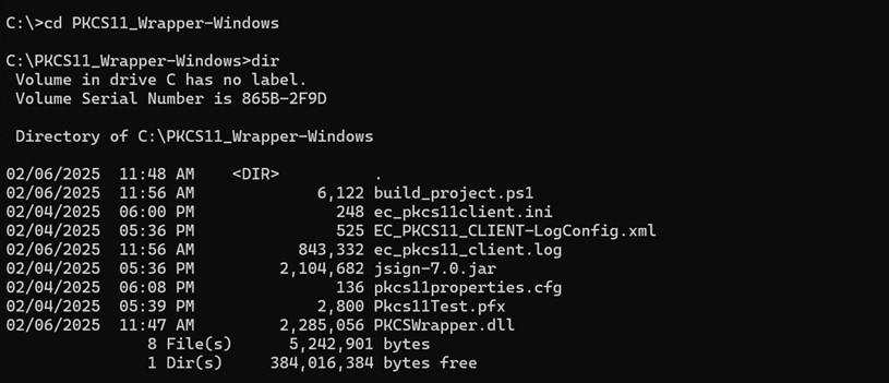 Working directory windows output
