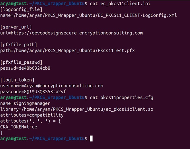 Config files edit linux output
