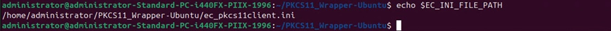 Echo ini path linux output