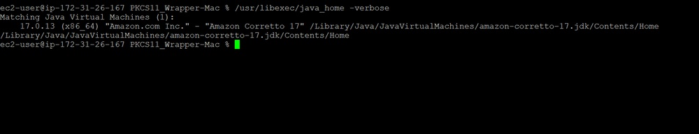 Java home path mac output