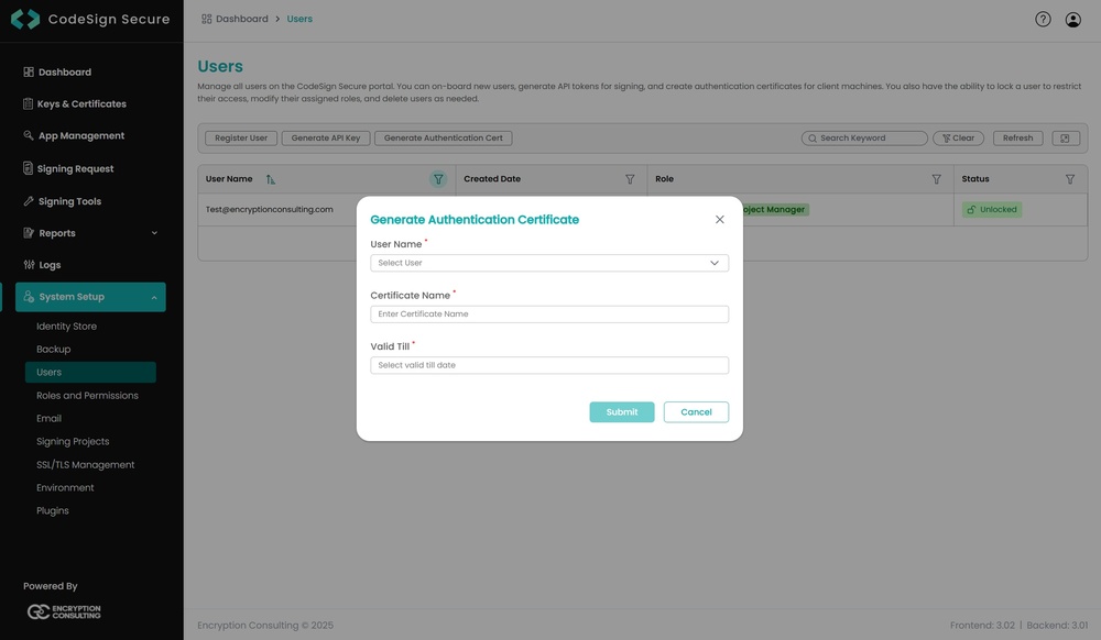 SSL cert details output