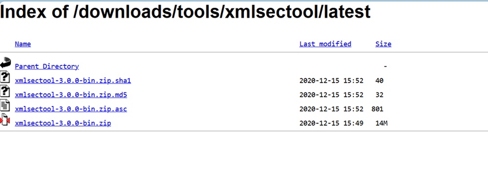 XMLSecTool download linux output