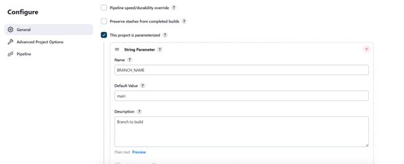 Jenkins string param output